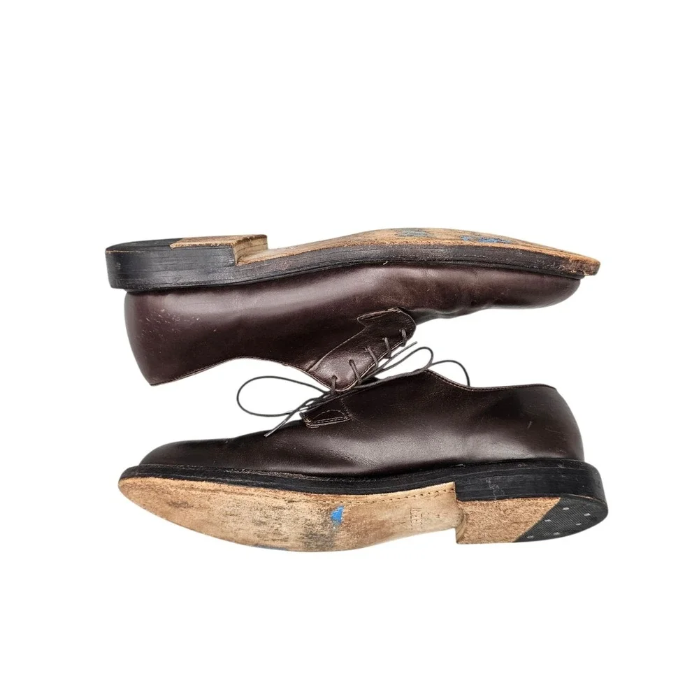 J. Crew Mens Brown Leather Lace Up Oxfords Dress Shoes 11 55755